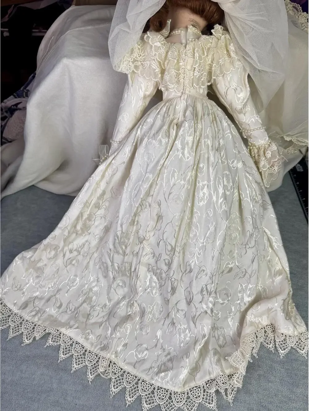 seymour‎ mann porcelain bride doll connoisseur collection wedding doll